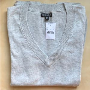 J. Crew Factory Gray V-Neck Sweater
